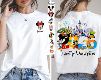 Personalized Disney 2026 Family Vacation Shirts, Mickey & Minnie Castle 2027 Tees, Disneyland Family Trip Shirt, Custom Disney Trip 2027 Tee