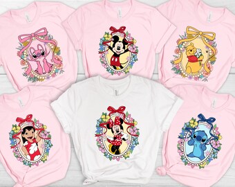 Disney All Characters Shirt, Disney Characters Shirt, Vintage Disney Character Shirt, Family Disneyworld Shirts, Disney Character Group Tees