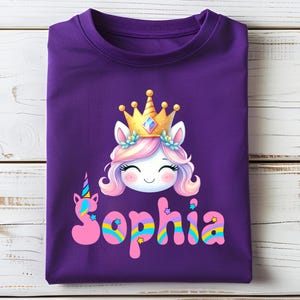 Custom Unicorn Birthday Shirt, Custom Name Birthday Shirt, Birthday Gifts, Youth Name Birthday Tee, Unicorn Outfit, Toddler Unicorn Shirts