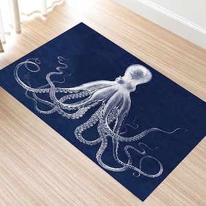 Lord Bodner Octopus Rug, Modern Rugs, Trendy Rug, Animal Rug, Gift For The Home,Kitchen Rug,Runner Rug, Bathroom Rug, Large Rug,With Octopus