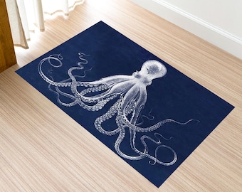 Lord Bodner Octopus Rug, Modern Rugs, Trendy Rug, Animal Rug, Gift For The Home,Kitchen Rug,Runner Rug, Bathroom Rug, Large Rug,With Octopus