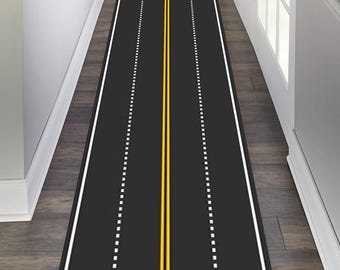 Formula 1 Inspired Rug, Gaming Room, Race Track Rug, Speedway Themed Rug, Race Car Themed Rug, Gift For Child, Car Track Rug, Racing Rug