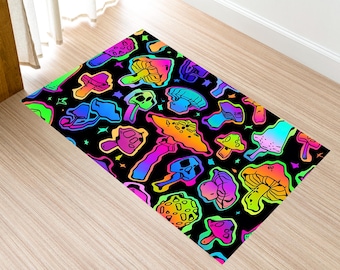 Mushroom Rug, Mushroom Design,Cute Mushroom Rug,Mushrooms,Mushroom Decor Rug,Floor Rug, Office Decor,Popular Rug, checkered rug,ruggable rug