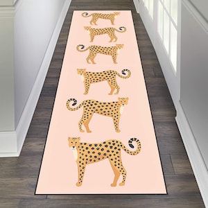 Puma Cat Leopard Accent Rug,Traditional Non Skid Rug, Tiger Washable Chic Rug,Bengal Tiger Rug, Leopard Tiger,Wild Animal Rugs, Wildlife Rug