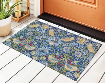 William Morris Tulips Coir Doormat - Welcome Doormat - Anniversary Gift - Housewarming Gift - New Home Gift - Home Decor 90cm X 60cm