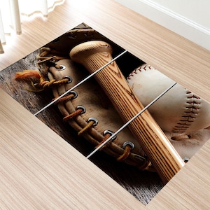 Cool Rug, Large Rug, Salon Decor Rug, Non Slip Rug, Baseball Rugs, Baseball Equipment Rug, Motivation Rugs, Runner Rug, Bridesmaid Gift,Gift