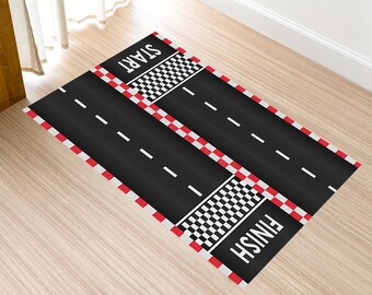 Tapijt racebaan, raceliefhebbers, gamerkleed, kindercadeautapijt, tapijt voor speelkamer, tapijt autorace, racebaan, gamingtapijt, gameroomtapijt, racekleed, tapijt