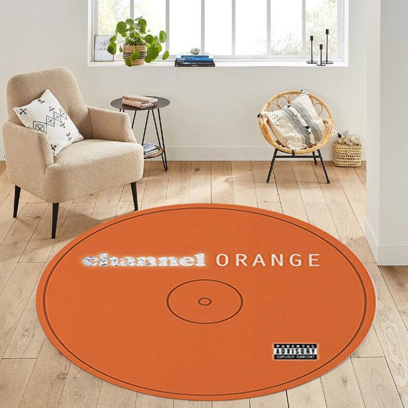 Channel Round Rug Frank Ocean Channel Orange Album Logo 60