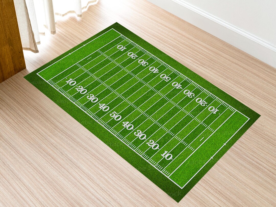 Touchdown Rugs American Football Field Printed Non-slip Play Room Rug,american ...