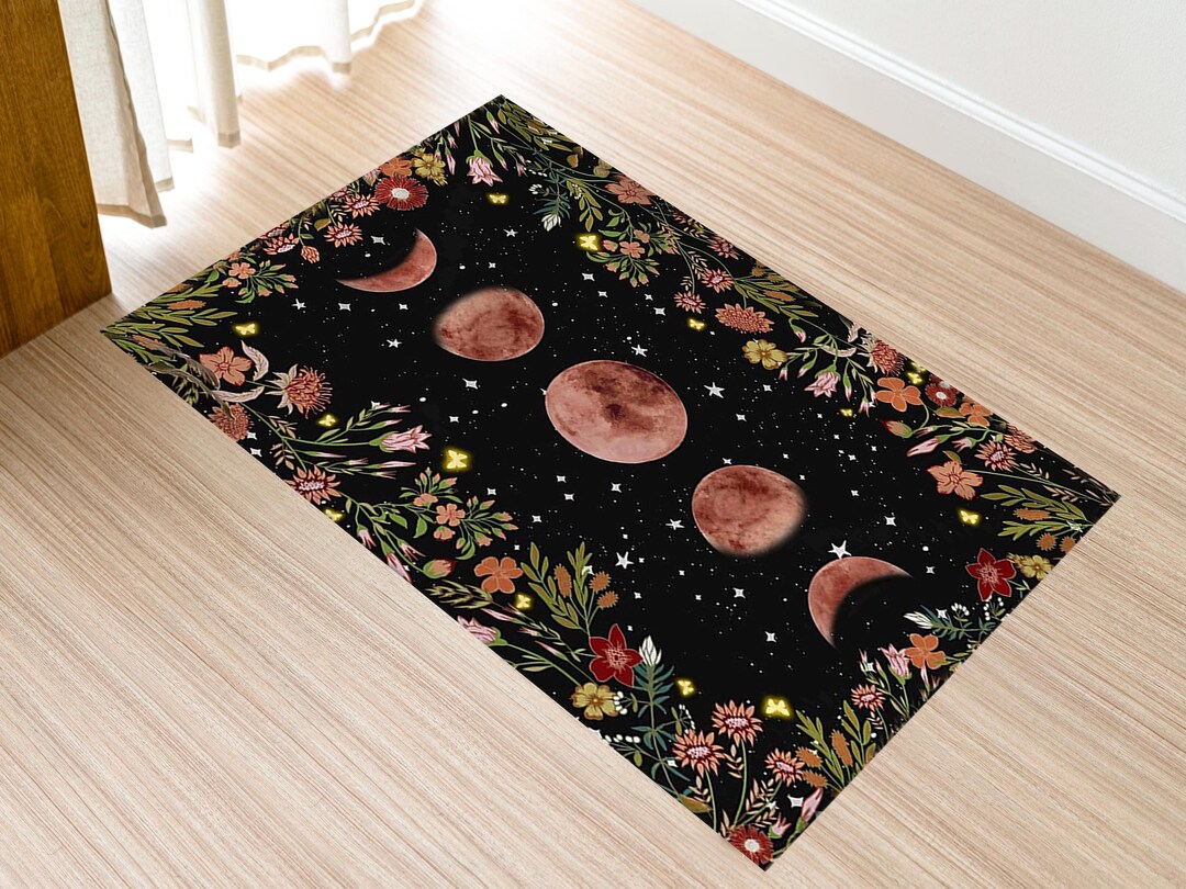 Mystic Rug,moon Rug,mystic Theme Rug,moon Pattern Rug,night Rug,night ...