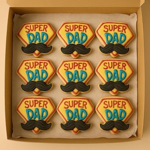 Super Dad Cookies: Father&#39;s Day Royal Icing Gift