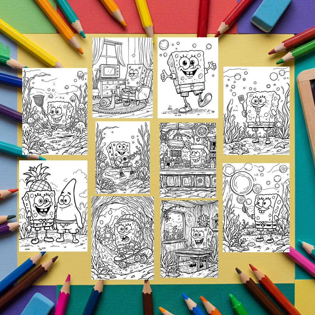 Spongebob Printable Coloring Pages | Fun Kids Cartoon Coloring ...