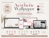 Aesthetic Wallpaper MEGA PACK for Mac, Windows, Mobile | Desktop Organizer, Phone Backgrounds, Minimal, Dark & Cute Pink + 150 Folder Icons
