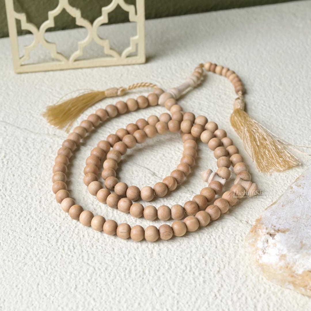 Jerahi Jerrahi Sufi Prayer Beads - Handcrafted Natural Scent Sandalwood 99ct ...