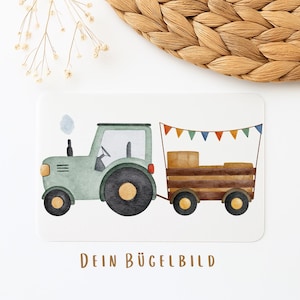 Bügelbild Traktor | Bügelbild Fahrzeuge | Bügelbilder für Kinder | Bügelpatch | Bild zum Aufbügeln | Geschenk Kindergeburtstag | Traktor