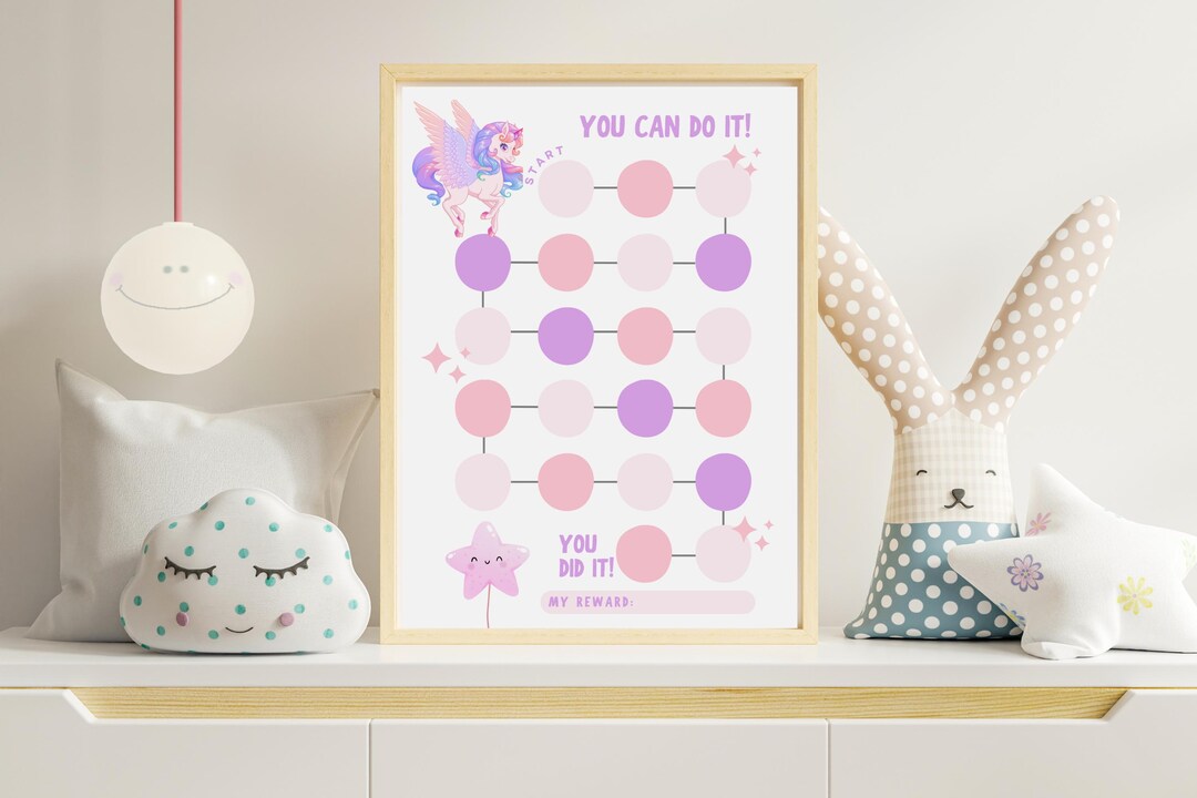 Kids Reward Chart Printable - Unicorn Routine Tracker for Toddlers ...