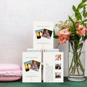 Personalised Bridesmaid Proposal Card - Photo Maid of Honour Invite - Printable, Instant Download