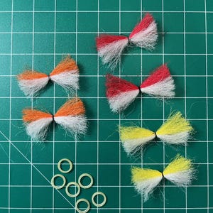 Dorsey yarn fly fishing strike indicators - set of 6