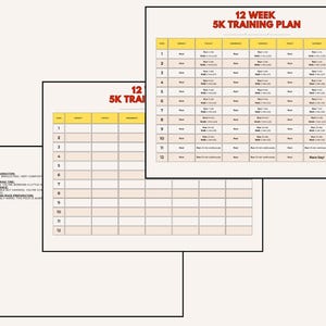 Beginner 5K Training Plan | 12-Week Running Program with Example & DIY Editable Log | Couch to 5K for New Runners