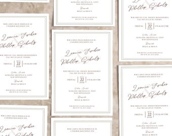 Wedding invitation card | Save the Date | Custom wedding stationery | Personalized invitation cards | Minimalist and simple