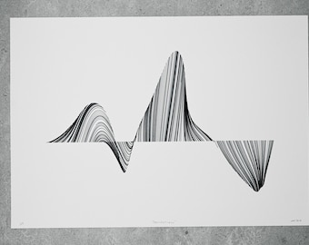 抽象的なペンプロットアート - 移流