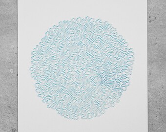 Abstract pen plot art - Meander 5