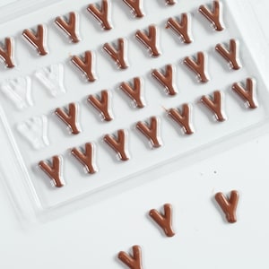 Letter Y Chocolate Mould | Alphabet Baking Mould | Reusable Candy Tray Food-Safe Plastic for DIY Chocolates