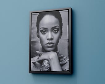 Rihanna Canvas eller Poster, Bästa Sångerskan Poster, Inramad Konst, Extra Stor Konst, Klar att Upphängas