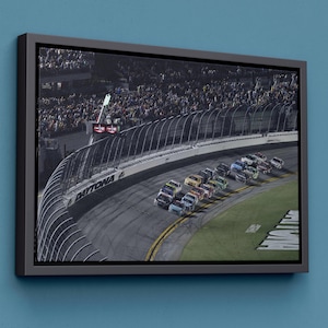 Nascar Race Track, Daytona International Speedway Canvas, Daytona 500, Nascar Poster, Nascar Canvas, Racing Car Decor, Sports Canvas Decor