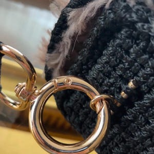 OINIMI Button-Embellished Faux-Fur Crossbody Bag