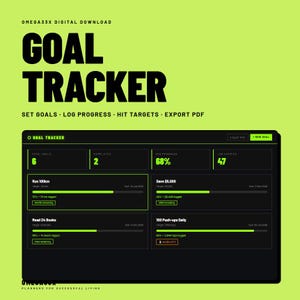 HTML Goal Tracker • Goal Setting App • Productivity Tracker • Productivity Planner • Progress Tracker & Habit Tracker  • Project Countdown