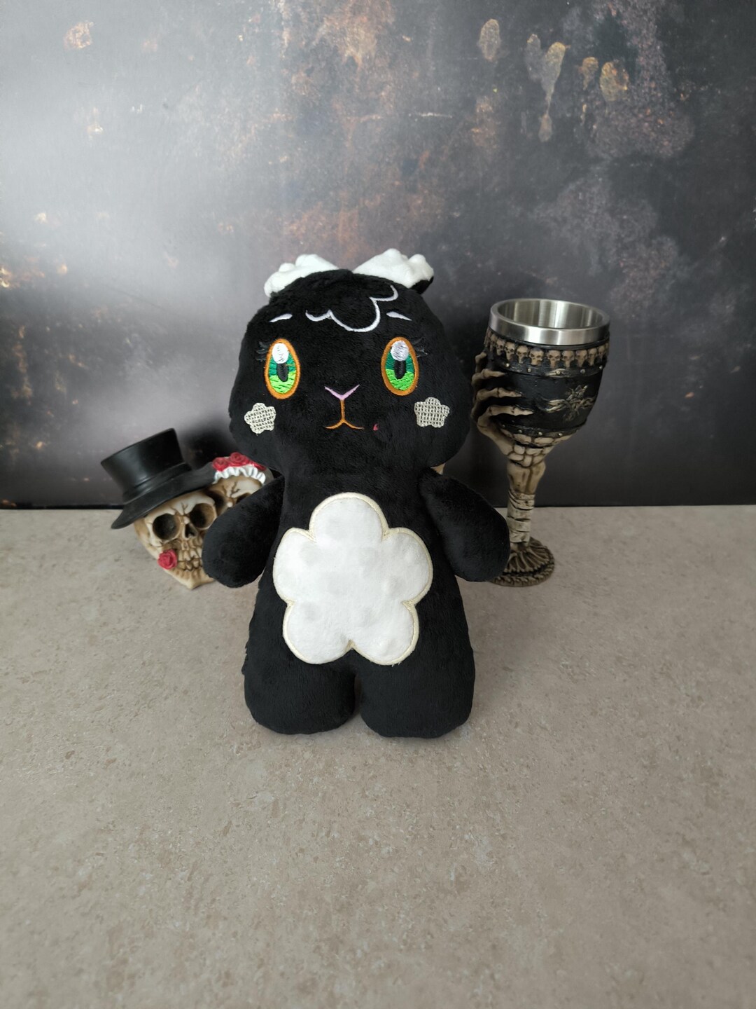 Black and White Rabbit, Plush Toy, Decoration - Etsy UK