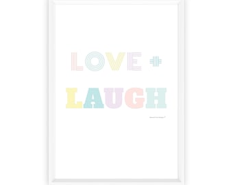 Love & Laugh Instant Digital Download Print | Instant Art | Printable Wall Decor