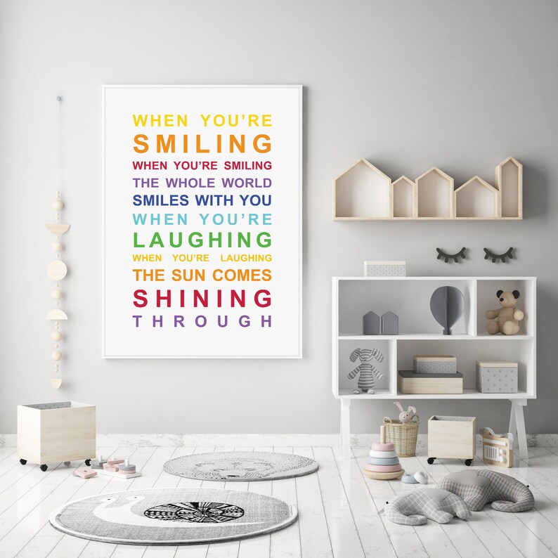 When You're Smiling Wall Art Print Etsy