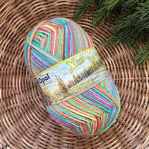 106,67 EUR/kg Opal Sock Yarn 8ply 150g (320m/350yd) Winter Sun/Wintersonne 11435 Worsted Weight Wool Superwash