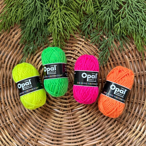500 EUR/kg Sock Yarn neon 4ply 10g Sock Yarn Opal Mini skeins set for knitting gift idea Mothers Day gift set for knitters self-care for mom