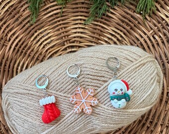 Christmas Stitch Marker Cute Knitting Crochet Accessories Gift Progress Keeper