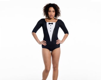 Tuxedo Leotard - Backless