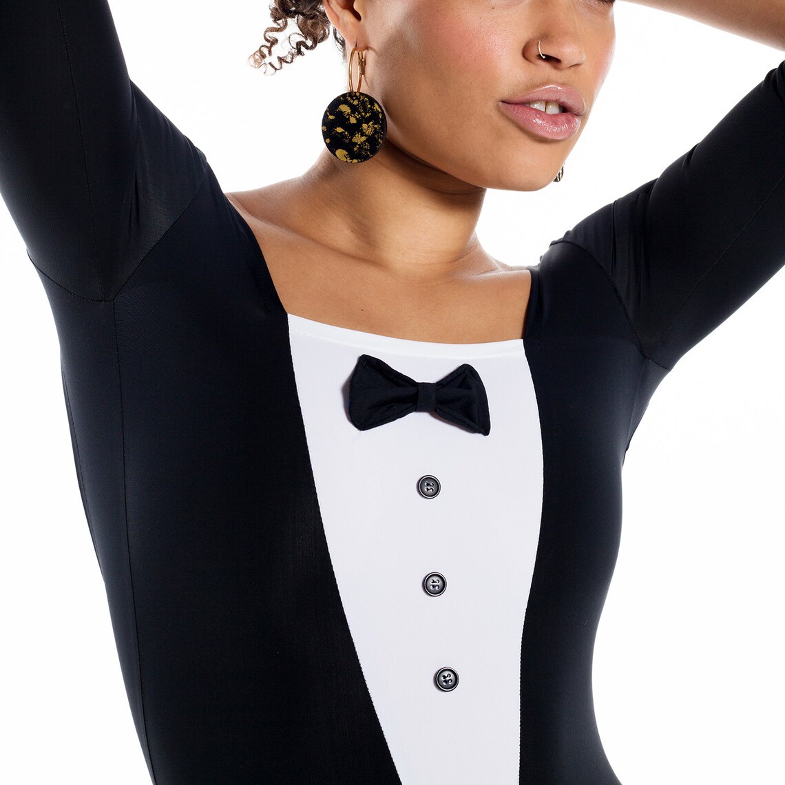 Tuxedo Leotard Backless Etsy UK
