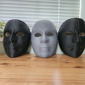 90s Movie Ninja Mask Set: 3D Printed Cosplay - DIY Painting