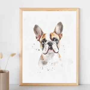 Digital Download of a French Bulldog in watercolor