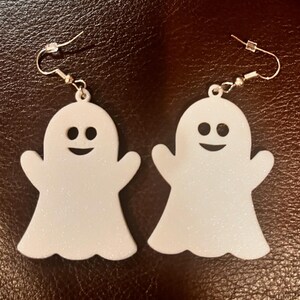 Ghost Halloween Earrings (3D printed)
