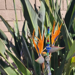 Unique Rainbow Glass Suncatcher, Colorful Home Decor Accent