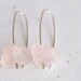 pilaramate reviewed Raw Rose Quartz Modern Hook Earrings Argentuim Sterling Silver Handmade Minimalist Jewelry minimal chic
