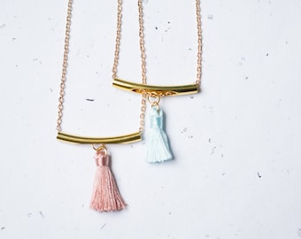 Tassel Necklace Pendant Layered Necklace