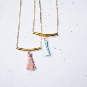 Tassel Necklace Pendant Layered Necklace image 1