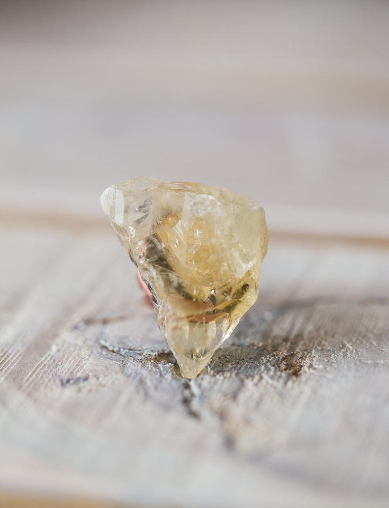 Huge Raw Citrine Ring Adjustable Statement Cocktail Ring OOAK Boho jewelry november birthstone image 2