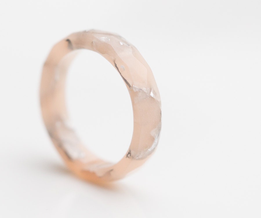 Pastel Pink Enamel Lenox Ring main image 0
