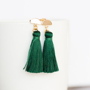 Long Tassel Statement Earrings Geometric Jewelry 18K goldplated