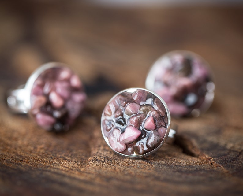 Raw Pink Rhodonite Ring Adjustable Statement Cocktail Ring - Etsy